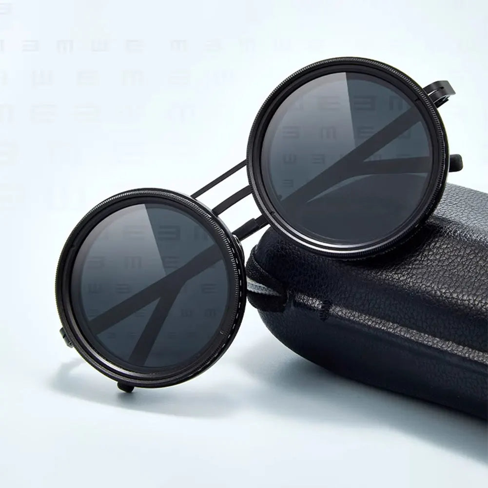 SunTint™  Gafas Redondas Polarizadas con Tinte Ajustable