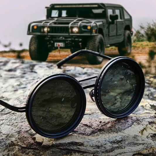 SunTint™  Gafas Redondas Polarizadas con Tinte Ajustable