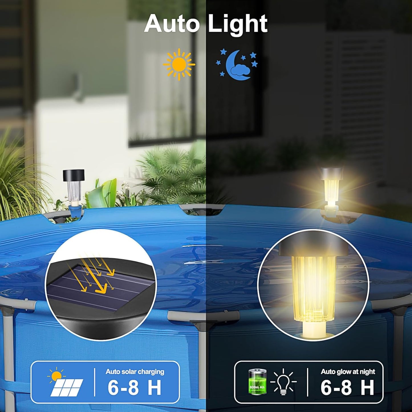 luces solares para valla X6