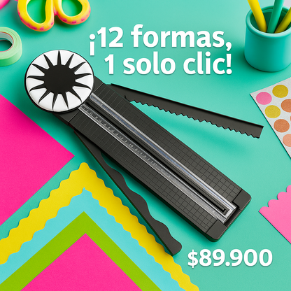 ✂️ Cortador de Papel 12 en 1 – ¡Un solo giro, infinitas posibilidades!