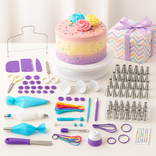 🎂 Kit Repostero de 137 Piezas – ¡Decora, Crea y Sorprende Como una Profesional!
