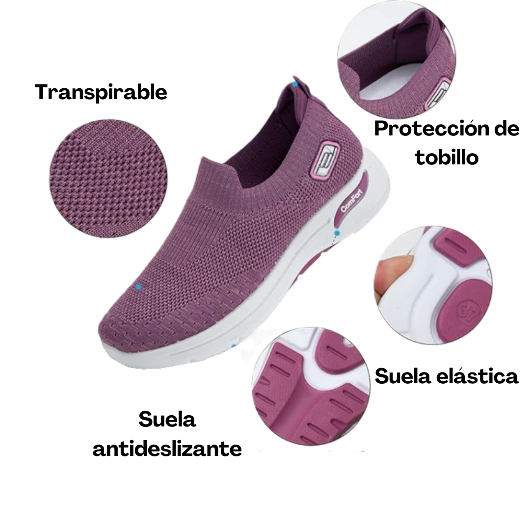 Tenis Comfort Livianos Sin Cordones Dama