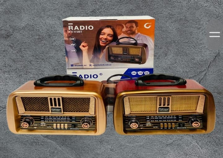 Radio Recargable Vintage Carga Celulares AM/FM/USB/ SD/ BLUETOOTH