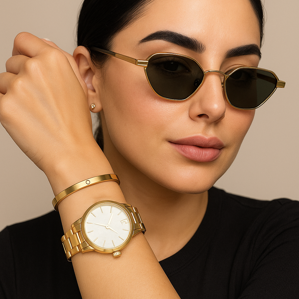 💖 3 accesorios de impacto en 1: ¡Reloj + Pulsera + Gafas por un precio irresistible!