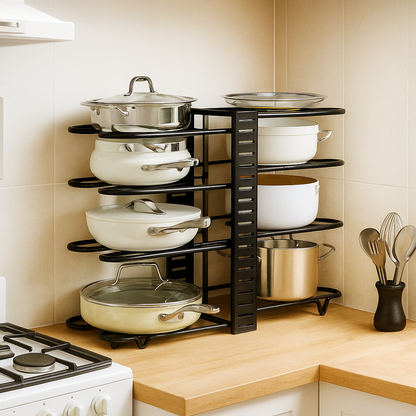 🔧✨ Estante WxFit 🍽️🖤 El Organizador Metálico Que Revoluciona Tu Cocina 🥘🧑‍🍳