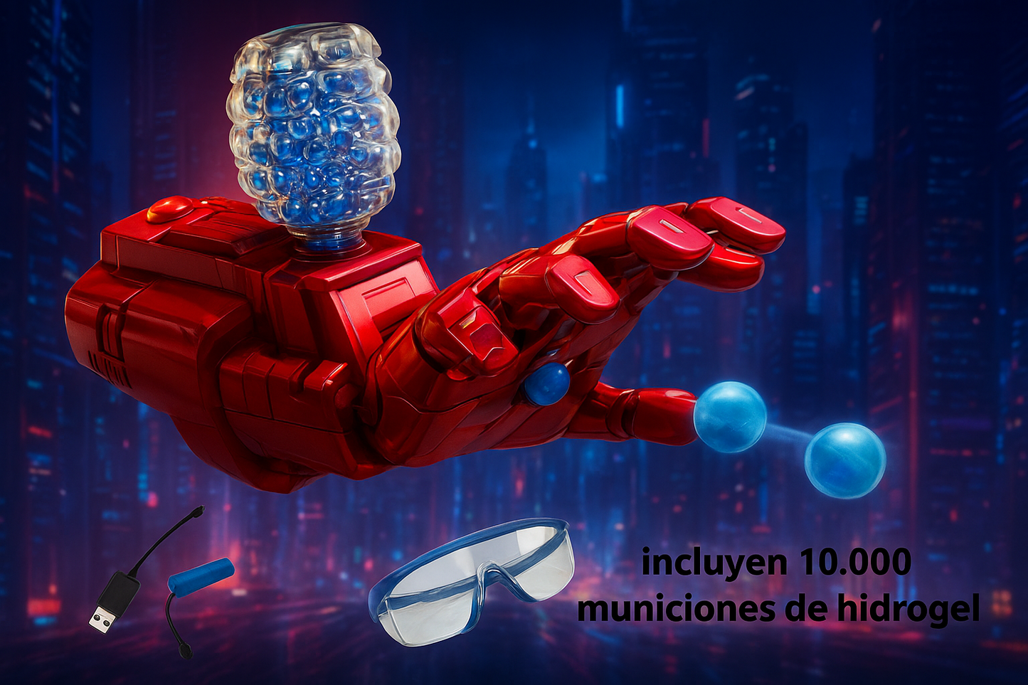 🦾 Iron Blaster – ¡El Guante Lanzador del Poder Tecnológico! ⚡