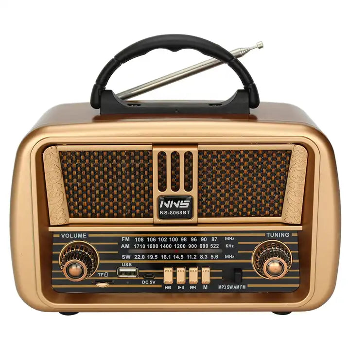 Radio Recargable Vintage Carga Celulares AM/FM/USB/ SD/ BLUETOOTH