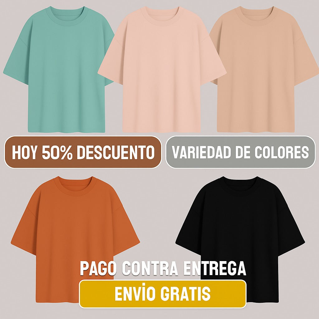 💥 Overset 🧢 ¡Llévate 5 por 1 solo precio!🔥Tu Outfit Nivel Urbano