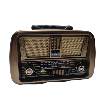 Radio Recargable Vintage Carga Celulares AM/FM/USB/ SD/ BLUETOOTH